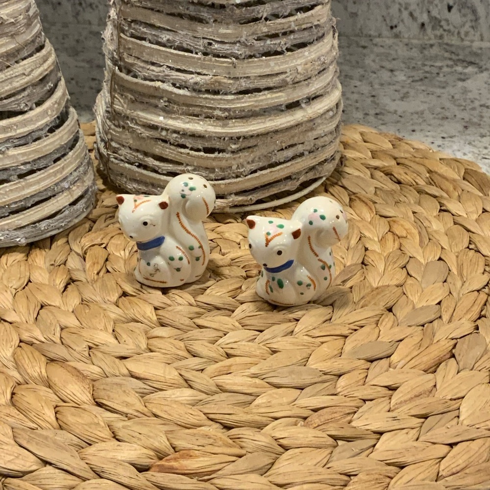 Ceramic Squirrel Figurines